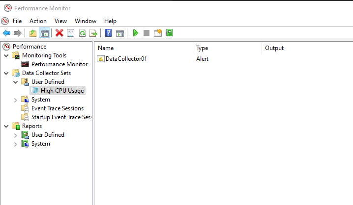 Открытие свойств DataCollector01 для настройки действий