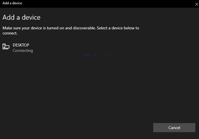 Подключение Bluetooth на вторичном устройстве