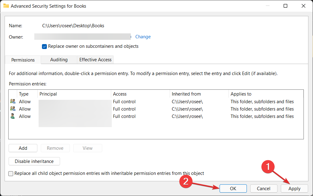Кнопки Применить и OK для сохранения изменений