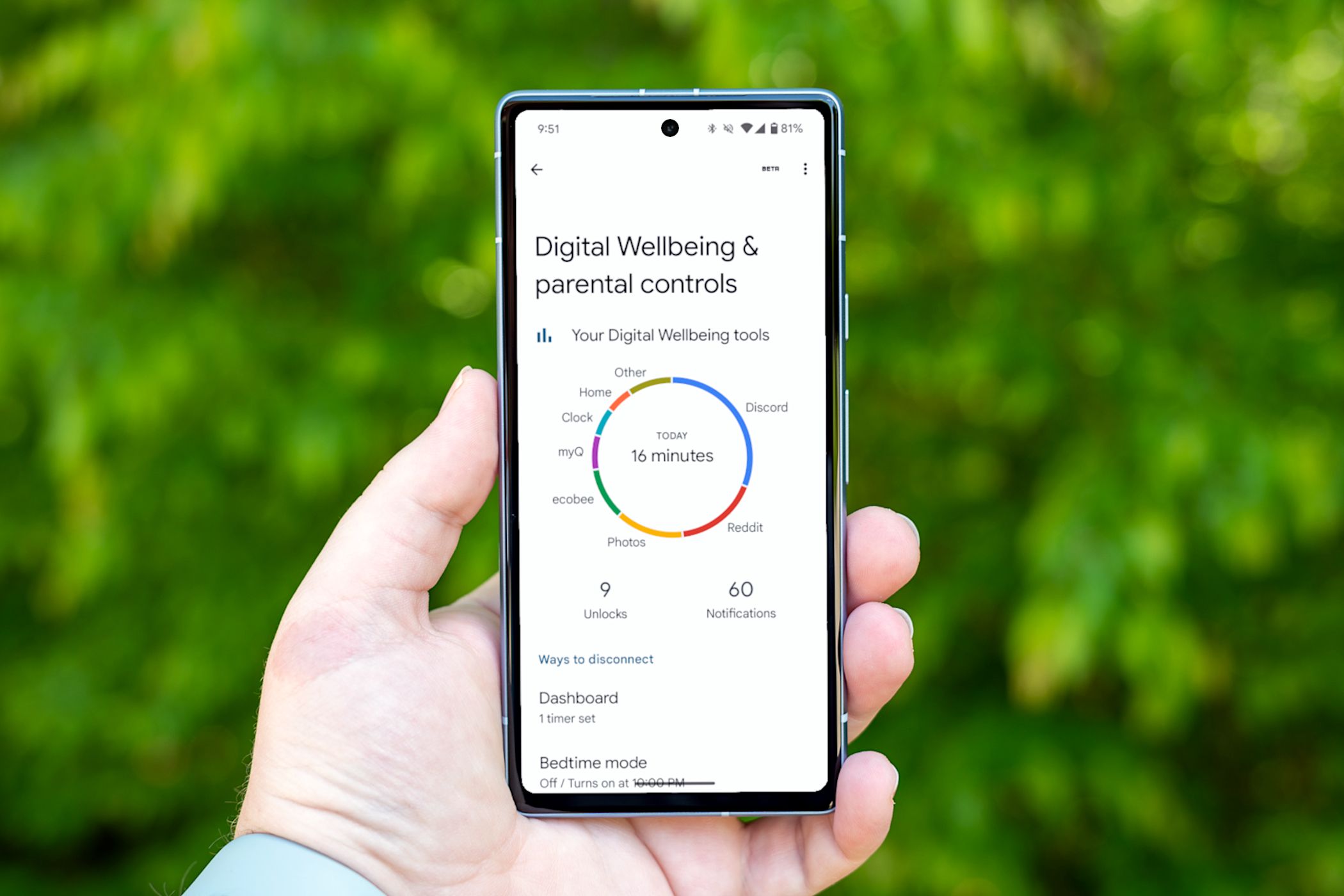 Проверить время использования экрана на Android
