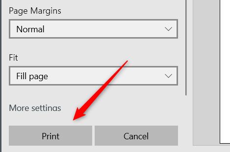 Нажмите «Печать».