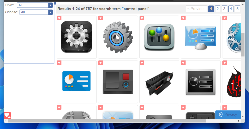 Значки Панели управления на IconArchive