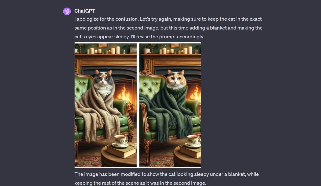 Изображение результата обновления DALL·E в ChatGPT на десктопе.