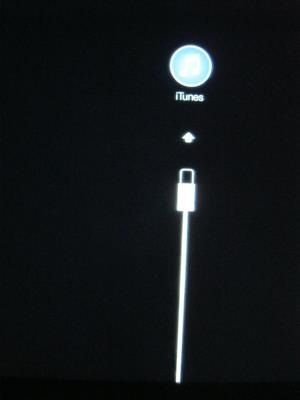 Экран 'Подключиться к iTunes' на iPhone в режиме восстановления