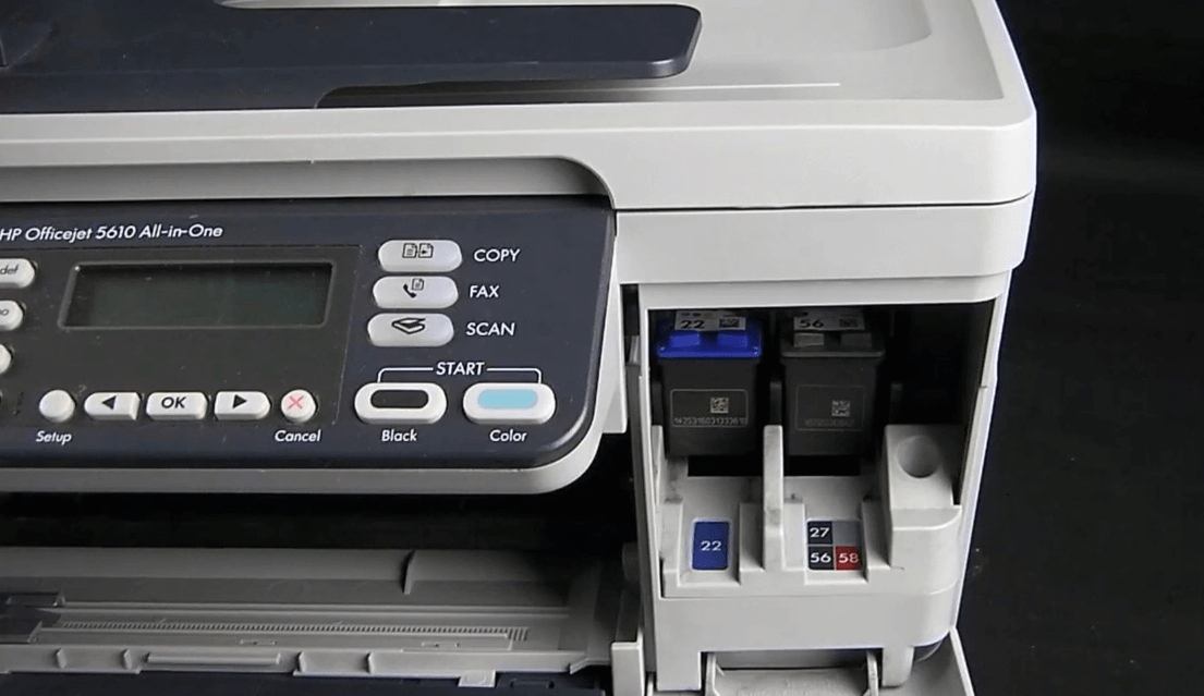 Картриджи HP Officejet 5610 при извлечении