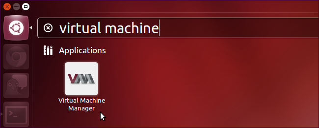 Иконка Virt-Manager в меню приложений