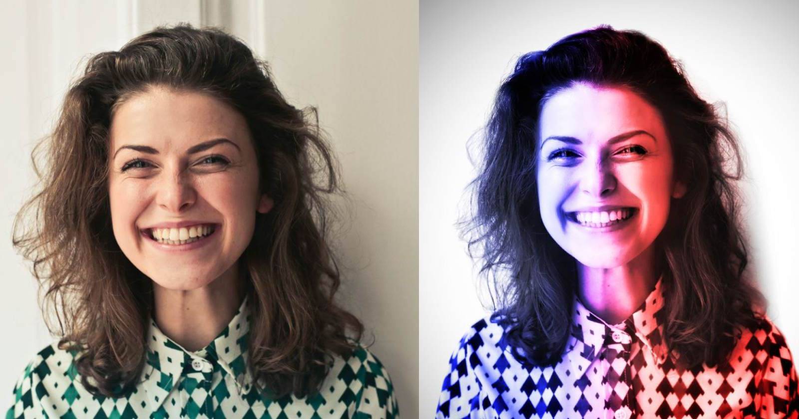 Портрет с эффектом двойного тона, пример результата в Snapseed