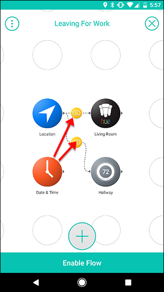 Связывание Date & Time с существующими связями Flow