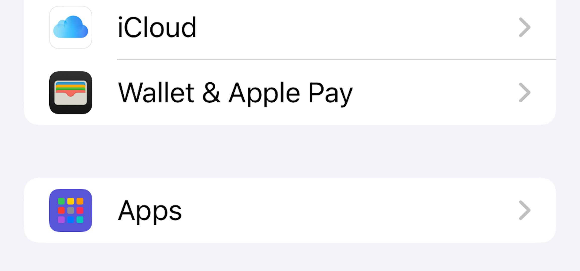 Опция «Программы» в iOS 18.