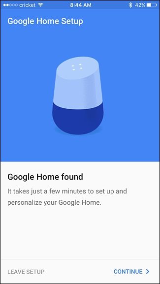 Приложение сообщает, что устройство найдено