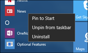 Закрепление приложения из списка всех приложений