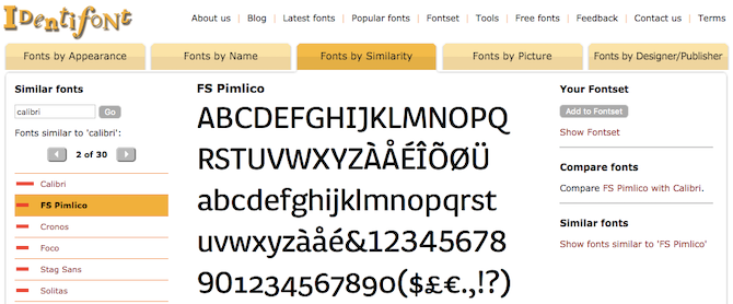 identifont similar fonts