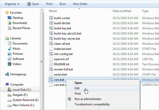 Редактирование vars.bat в Notepad++