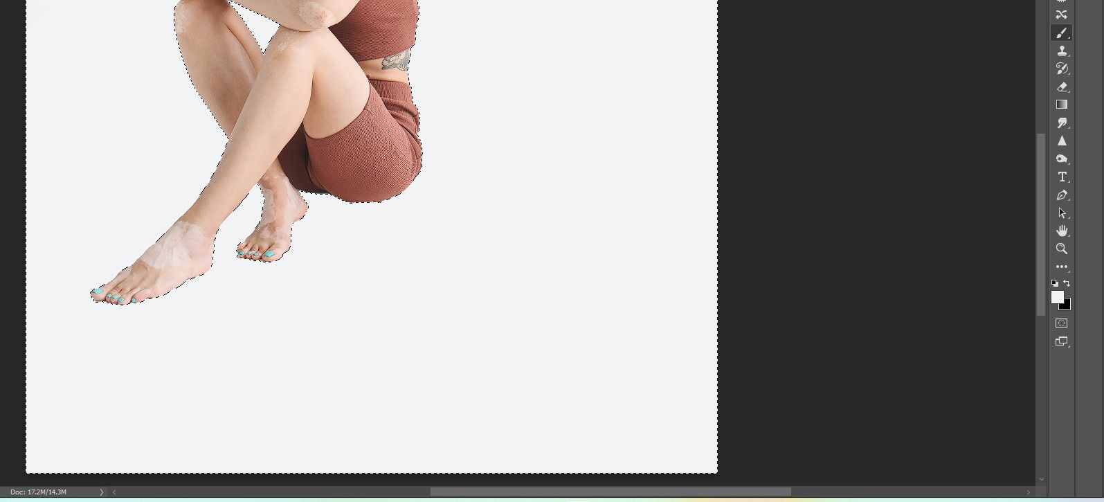 Шаг 5: Закрашивание фона кистью