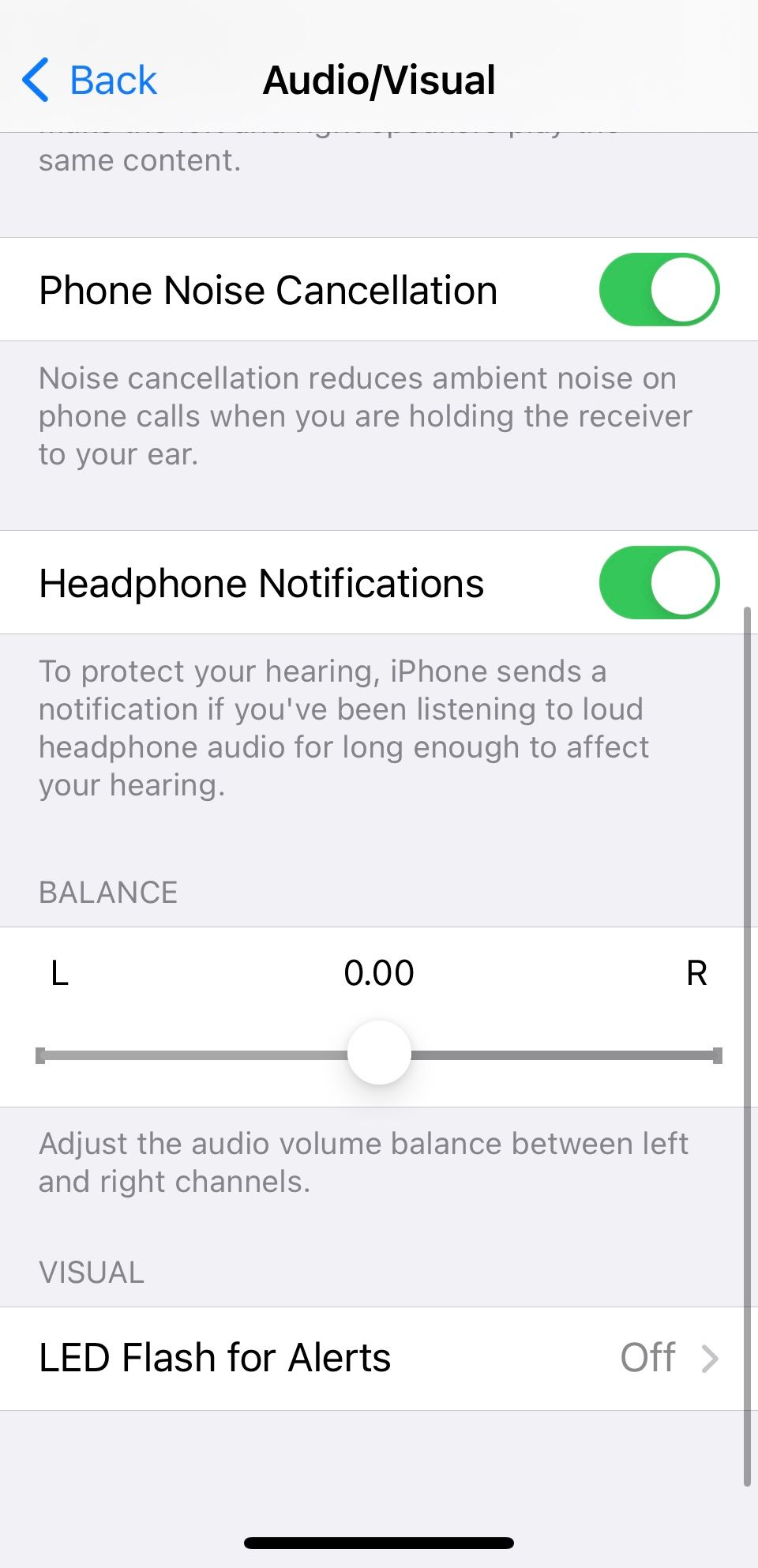 Баланс звука на iPhone