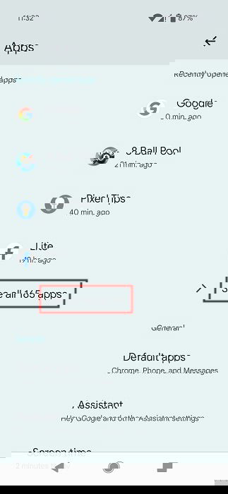 Фильтр для отображения скрытых и системных приложений в Android
