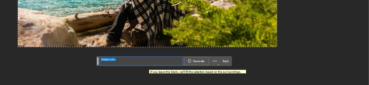 Ввод промпта «Watercolor»