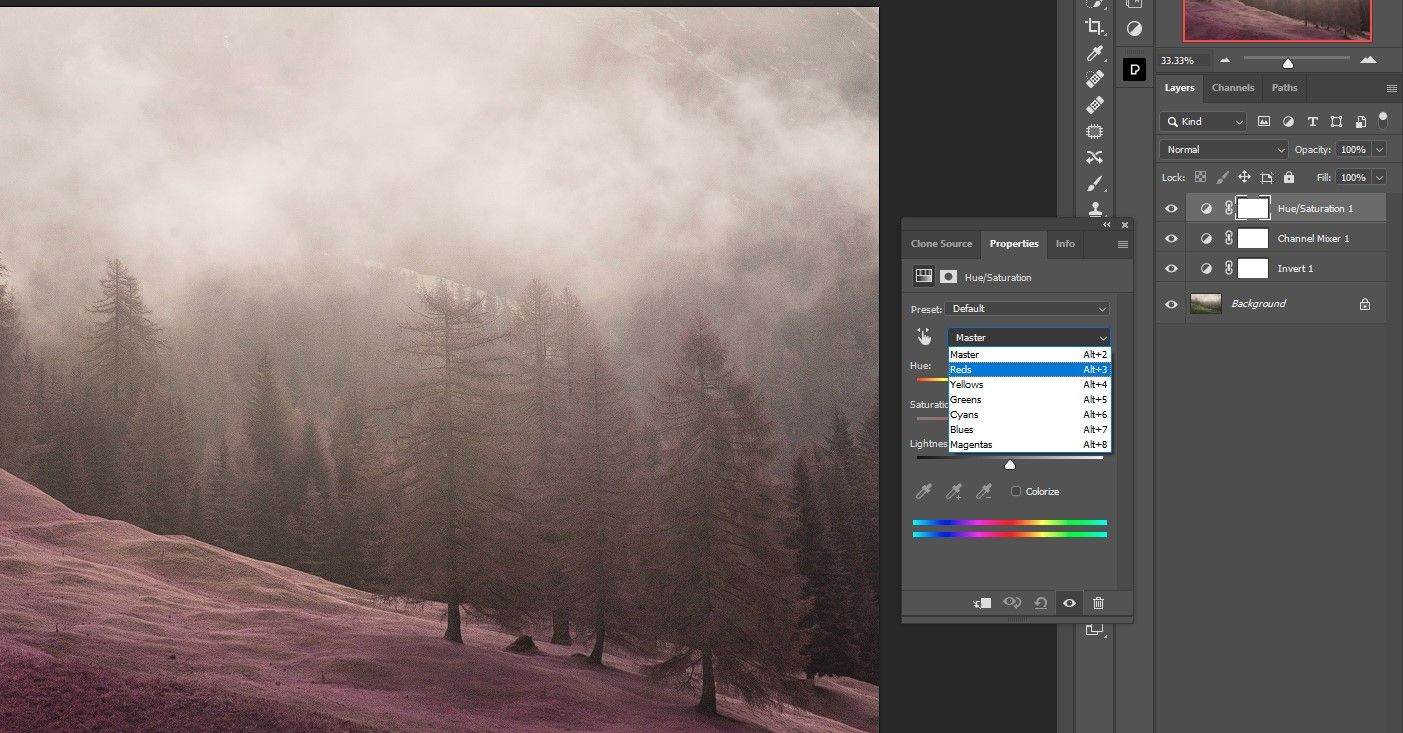 Выбор диапазона Reds