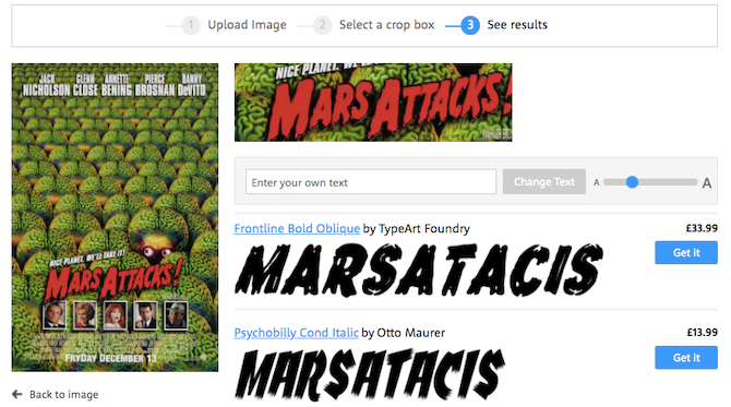 whatthefont match similar fonts