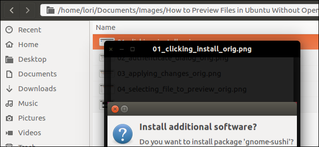 Быстрый просмотр файлов в Nautilus с GNOME Sushi