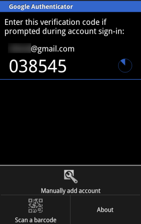 Сканирование QR‑кода в приложении Google Authenticator