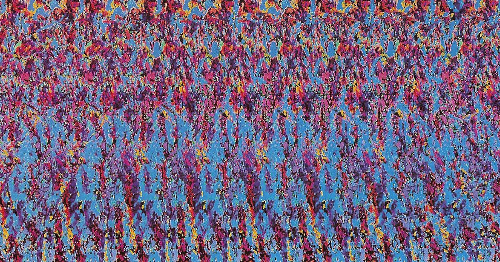 Ретро-иллюстрация стереограммы с эффектом глубины