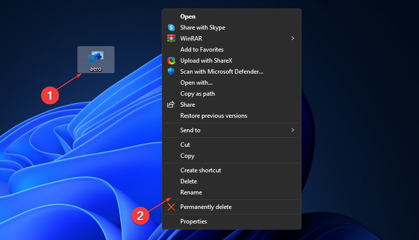 Переименование файла темы в Aerolite.theme