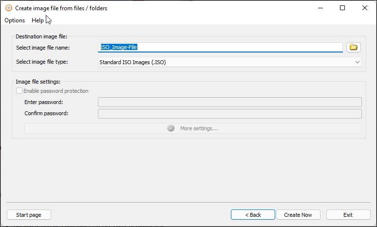 AnyBurn: пример процесса конвертации папки в ISO.