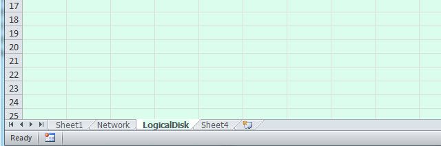 Листы для данных WMI