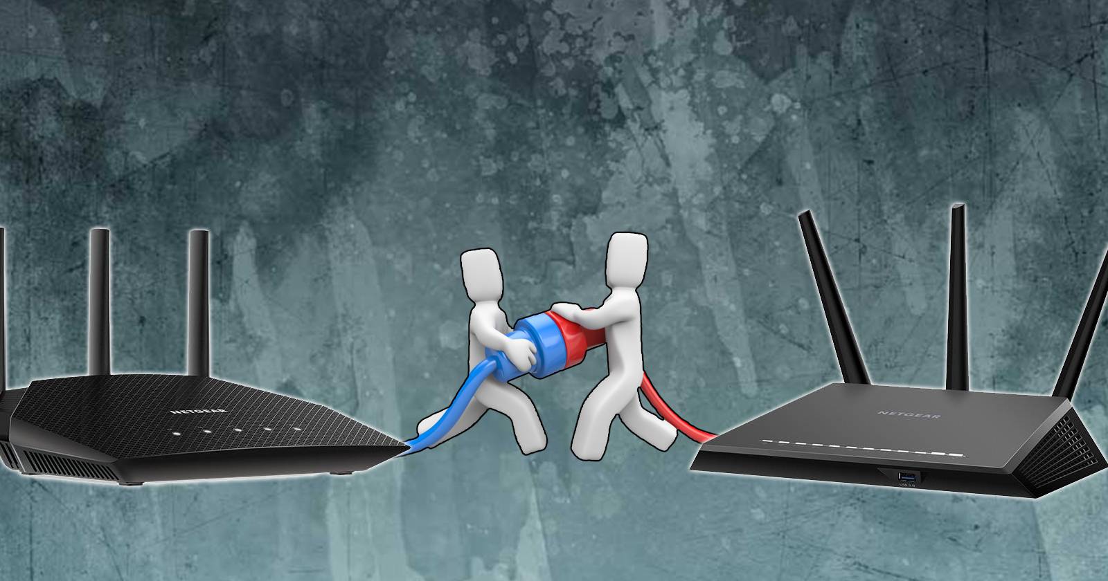 Два роутера соединены Ethernet-кабелем, один — основной, второй — в режиме ретранслятора