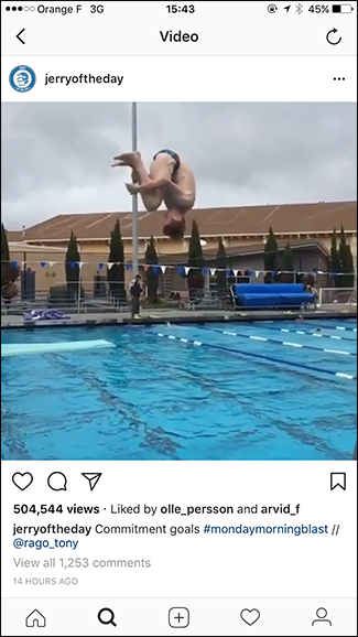 Иконка трех точек в правом верхнем углу поста Instagram