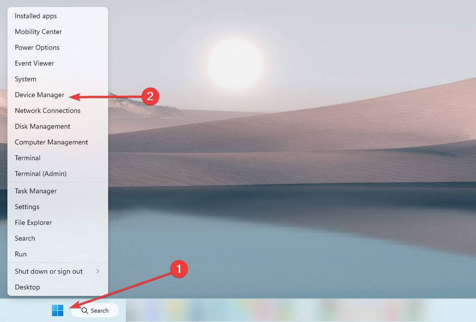 Окно: диспетчер устройств