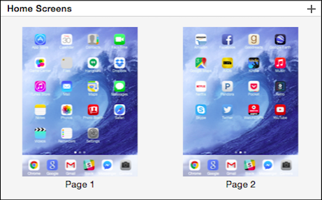 Предпросмотр порядка домашних страниц в iTunes