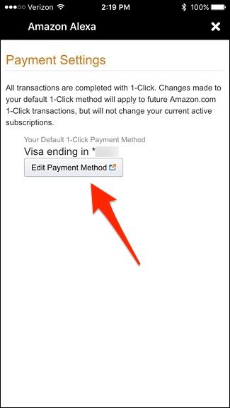 Выбор способа оплаты для голосовых покупок