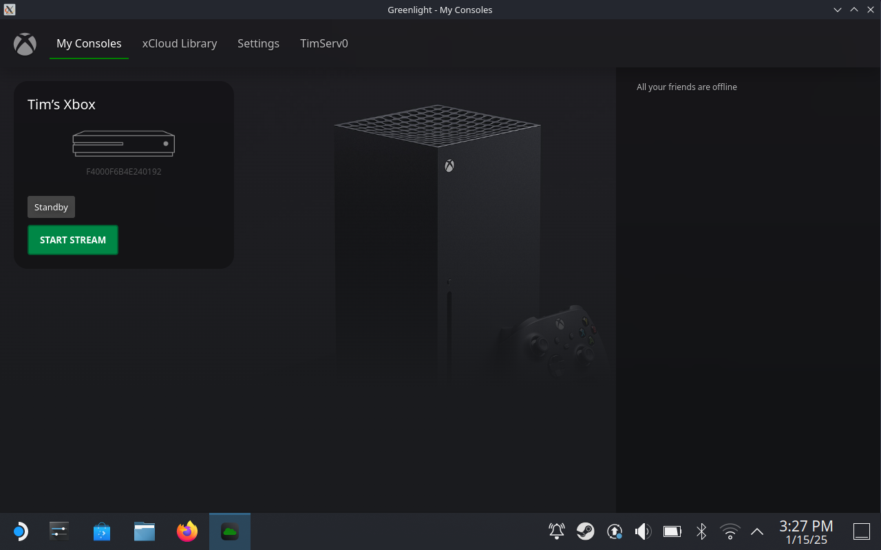 Запуск трансляции с аккаунтом Xbox.