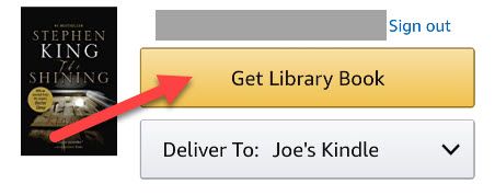 Нажмите Get Library Book на Amazon через Libby
