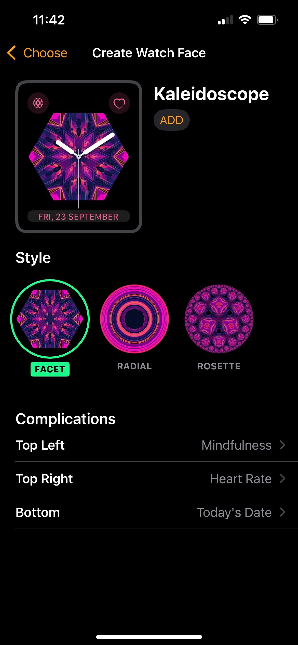 Kaleidoscope в стиле Facet