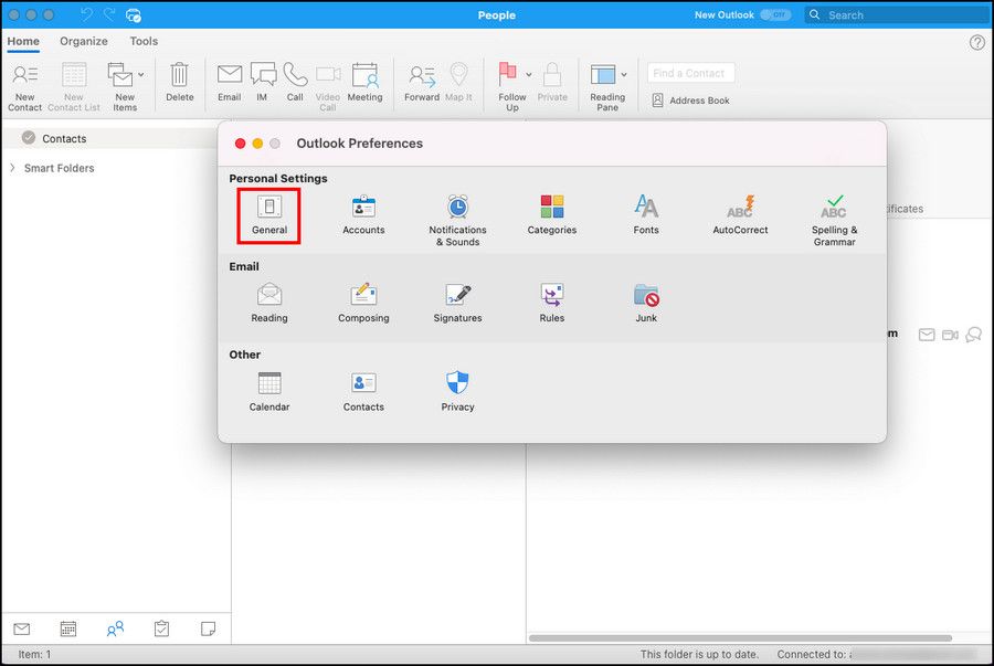Настройки Общие