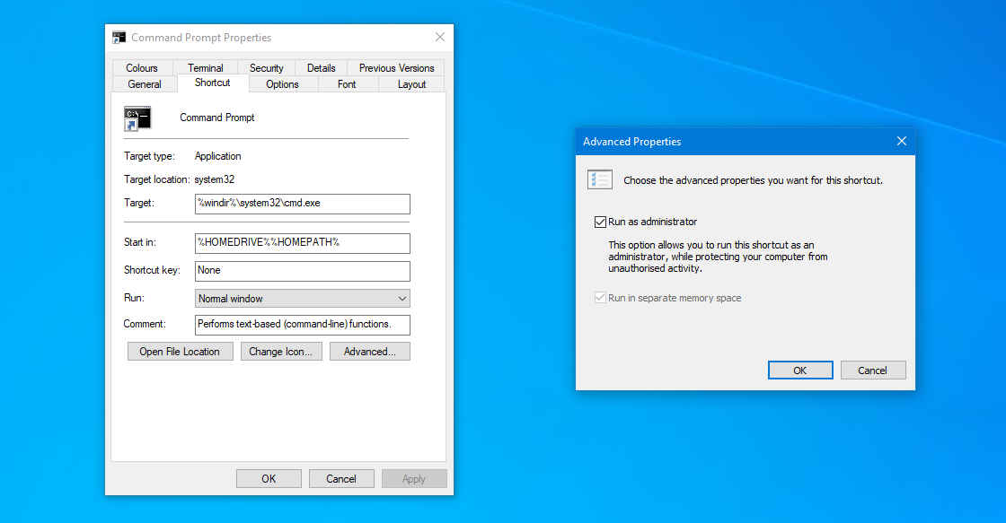 Запуск Командной строки с правами администратора