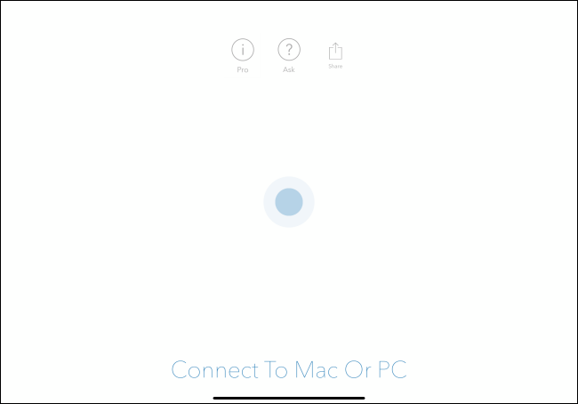 Главный экран Duet на iPad