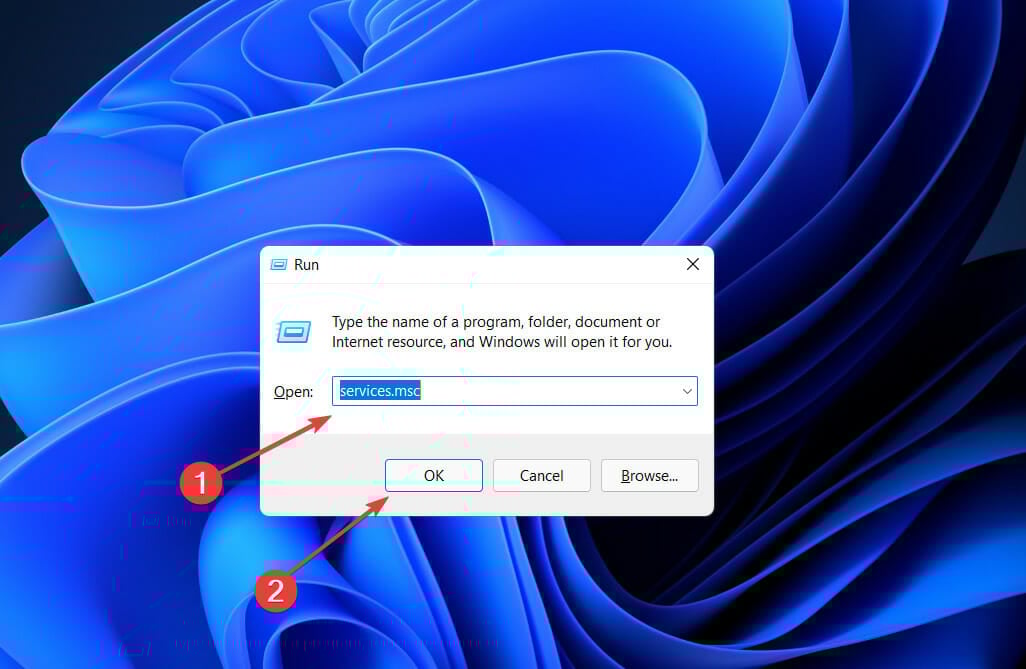 Окно служб Windows (services.msc)