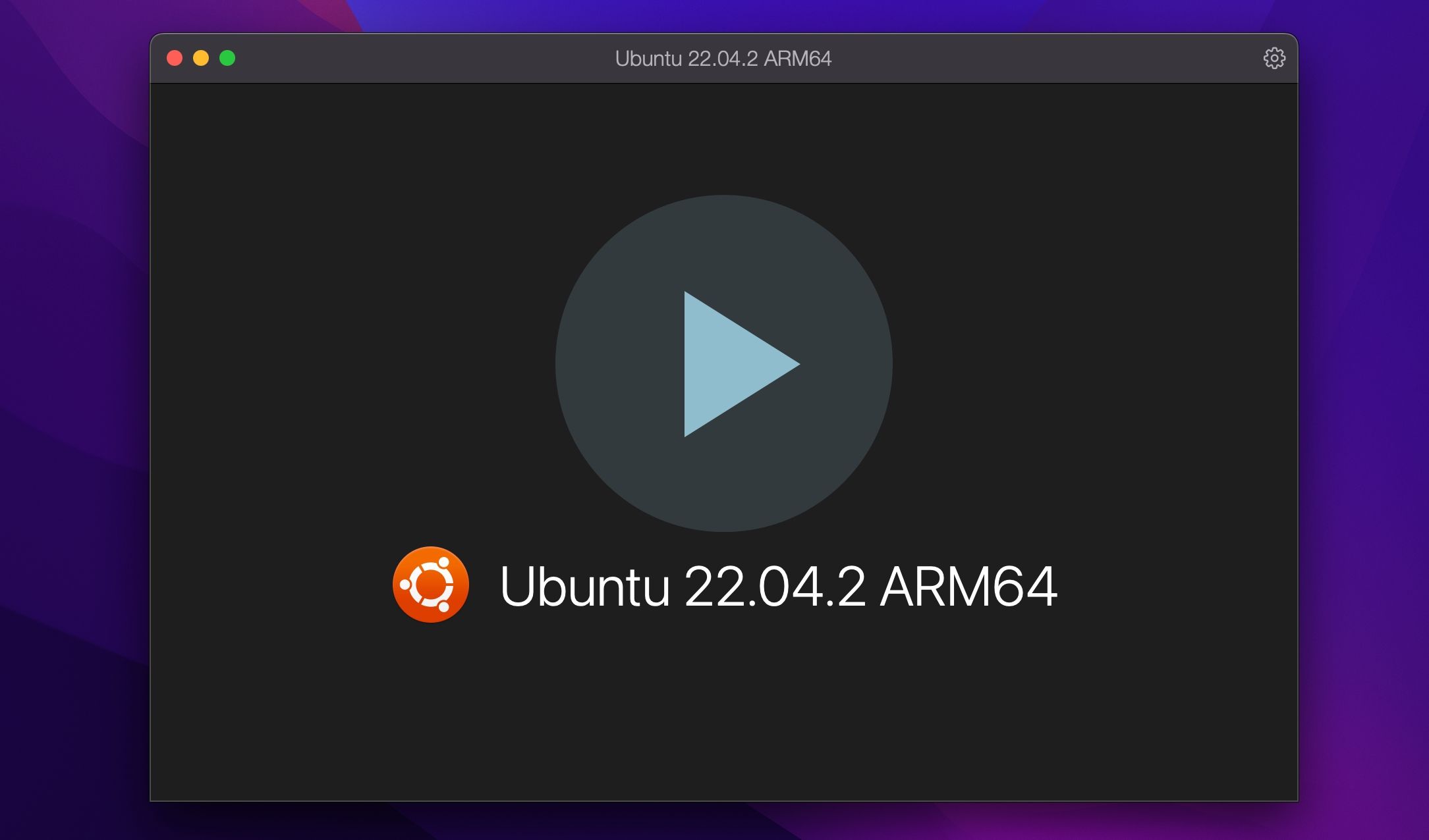 Ubuntu launch button in Parallels Desktop