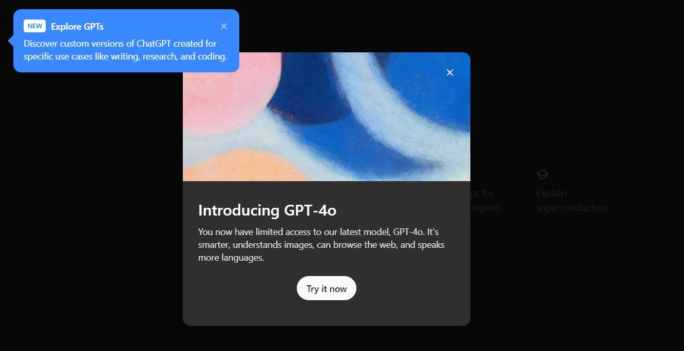 Введение ChatGPT 4o на сайте ChatGPT