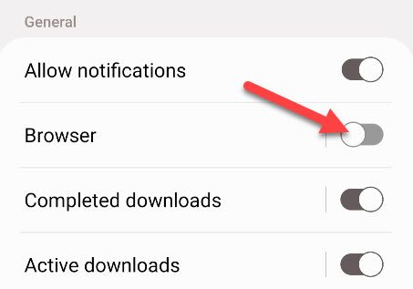 Список каналов уведомлений для тонкой настройки