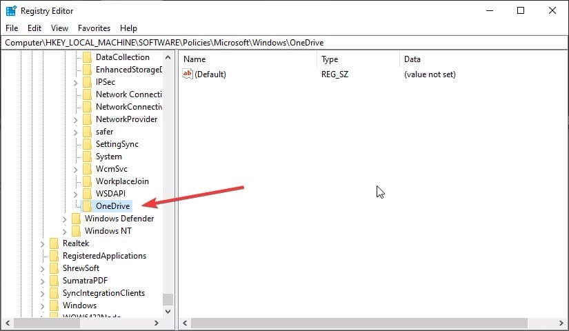 Создание DWORD DisableFileSyncNGSC