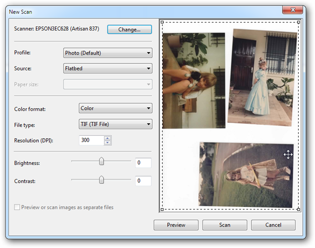 Настройки сканирования: режимы цвета, DPI и формат файла