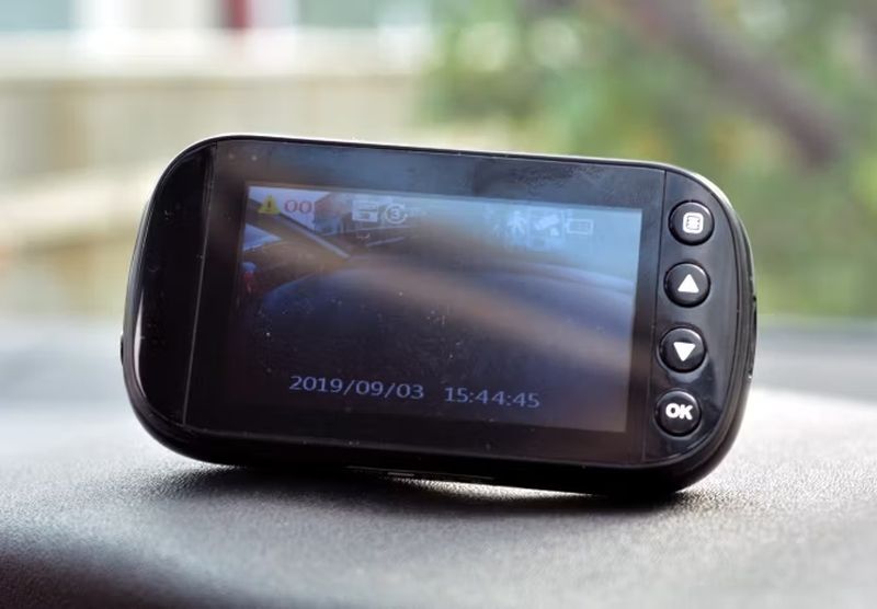 Dashcam footage on device