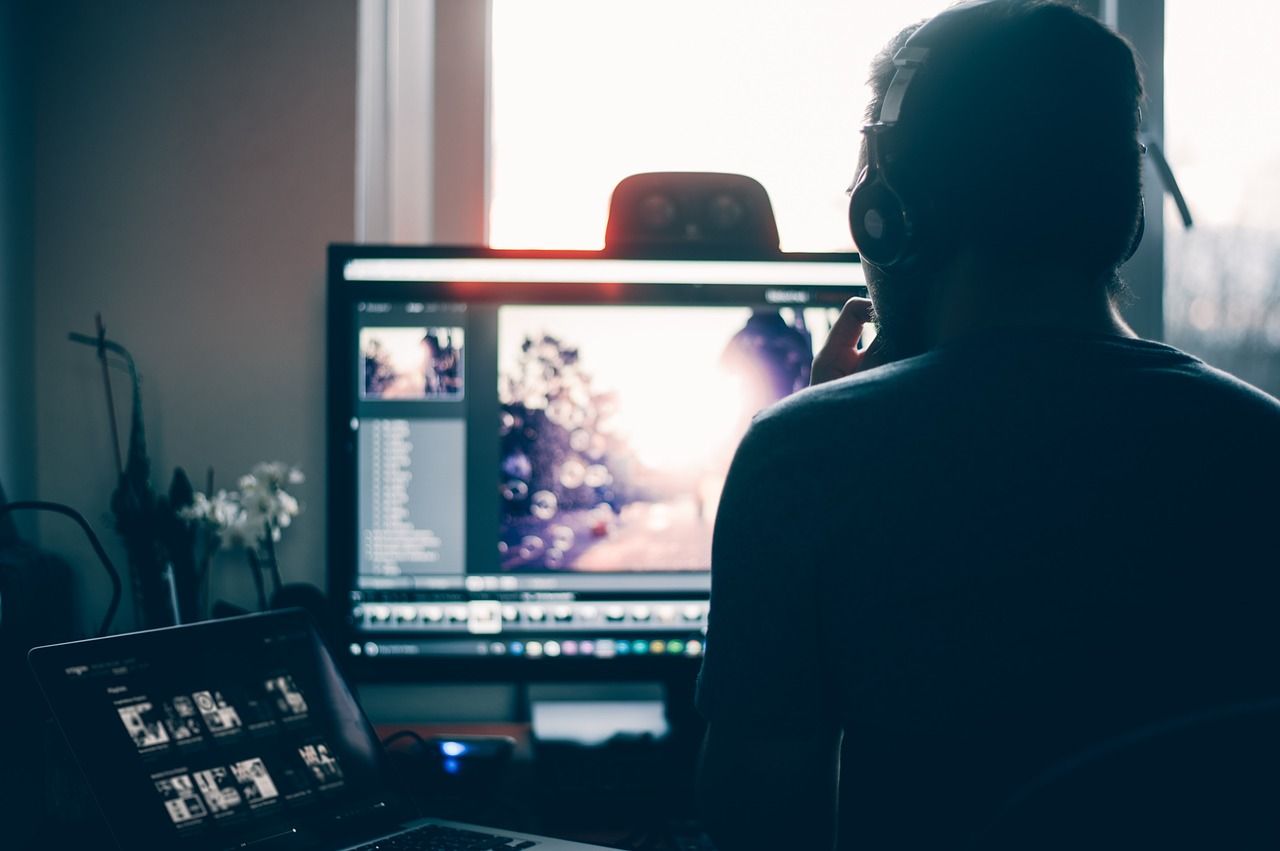 Man working on computer