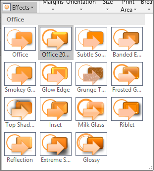 Выбор тем эффектов