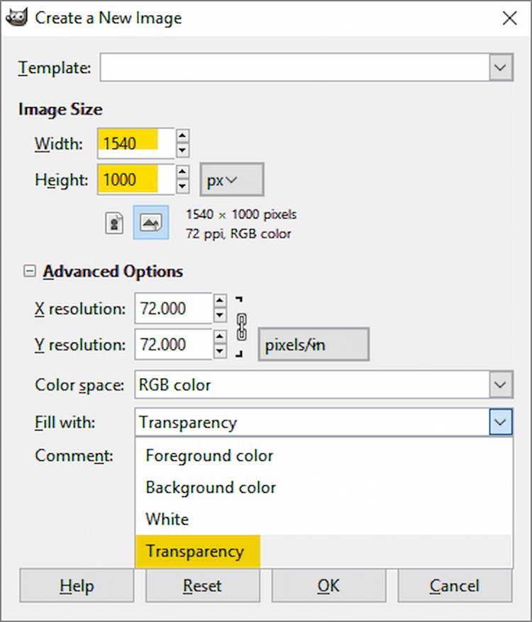 Resolution Setting For An Image